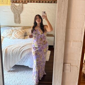 Princess Polly Lavender and Yellow Floral Maxi Dress